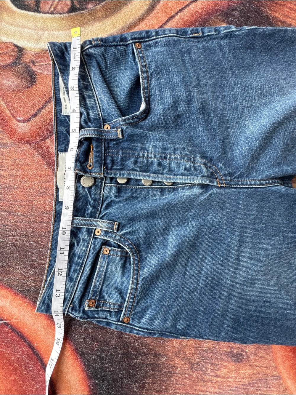 Aritzia Denim Forum The Joni High Rise Loose 29l Size 24 Blue Wash Everyday Wear - Picture 9 of 15